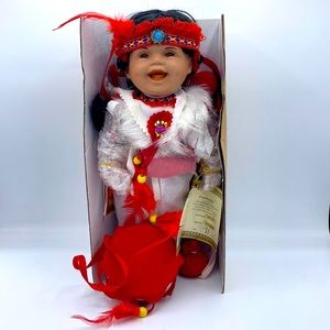 Vintage Kinnex Porcelain Native American Doll